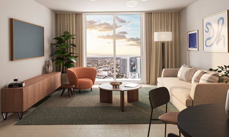 07-The-Crosby-Living-Room-Jan-11 THE CROSBY MIAMI WORLD CENTER