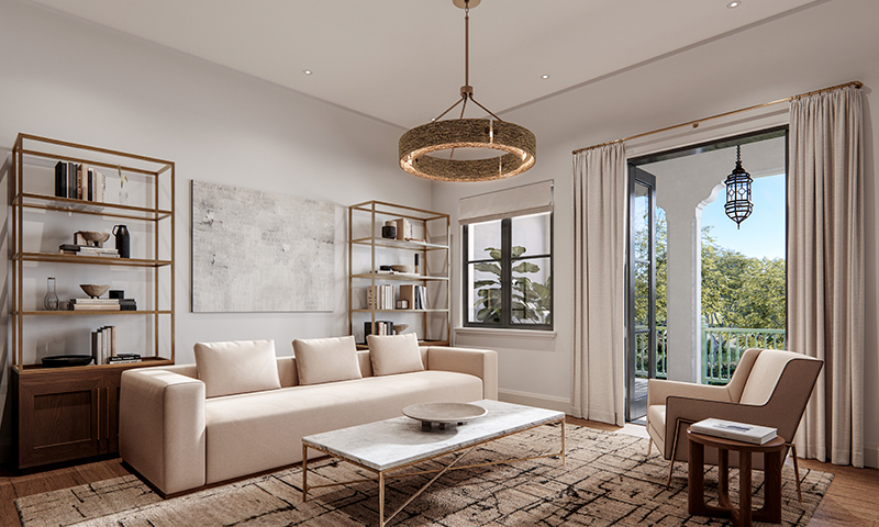 11-The-Village-Coral-Gables-Townhome-Living-Room THE VILLAGE CORAL GABLES