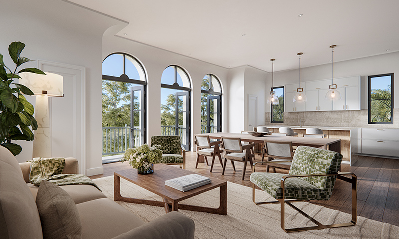 12-The-Village-Coral-Gables-Lofts-Living-Room THE VILLAGE CORAL GABLES